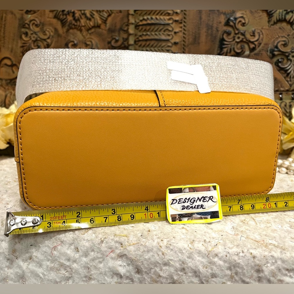MICHAEL KORS Hyde Small Pebbled Leather Satchel Crossbody NWT Golden Rod - Picture 4 of 8